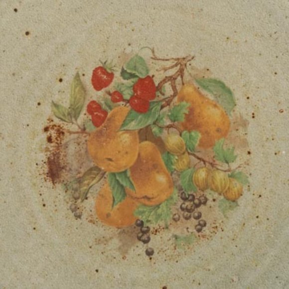 Monroe Salt Works Northern Fruits Pears and Strawberries Large Dinner Plate 11" - Picture 3 of 8